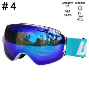 Planet Gates Color 4 Ski Glasses Double Lens UV400 Anti-fog Ski Goggles Snow Skiing Snowboard Motocross Goggles Ski Masks or Eyewear
