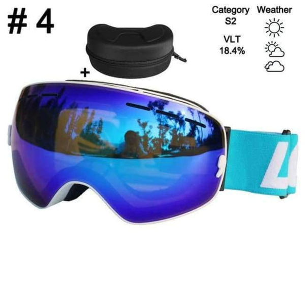 Planet Gates Color 4 With Box Ski Glasses Double Lens UV400 Anti-fog Ski Goggles Snow Skiing Snowboard Motocross Goggles Ski Masks or Eyewear