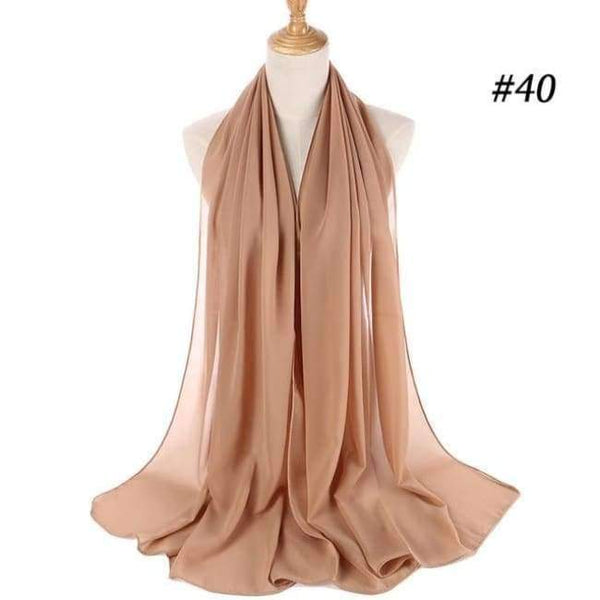 Planet Gates color 40 Popular Malaysia style women plain bubble chiffon scarf hijab wrap solid color shawls headband muslim hijabs scarves/scarf