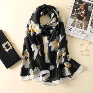 Planet Gates color 47 Luxury brand summer women scarf fashion quality soft silk scarves female shawls Foulard Beach cover-ups wraps silk bandana