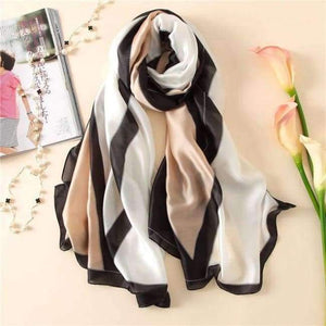 Planet Gates color 48 Luxury brand summer women scarf fashion quality soft silk scarves female shawls Foulard Beach cover-ups wraps silk bandana