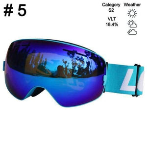 Planet Gates Color 5 Ski Glasses Double Lens UV400 Anti-fog Ski Goggles Snow Skiing Snowboard Motocross Goggles Ski Masks or Eyewear