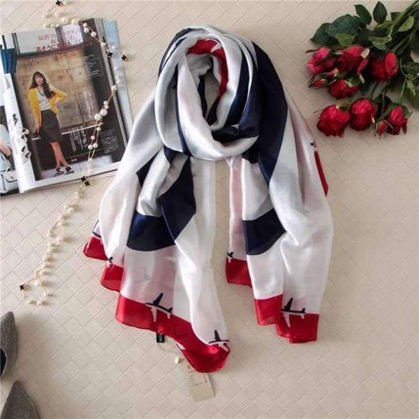 Planet Gates color 53 Luxury brand summer women scarf fashion quality soft silk scarves female shawls Foulard Beach cover-ups wraps silk bandana