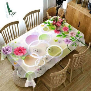 Planet Gates Color 6 / 80cm X 80cm Customize 3D Tablecloth Colored Paper Flower Pattern Dustproof Thicken Cotton Wedding Party Rectangular Table cloth Home textile