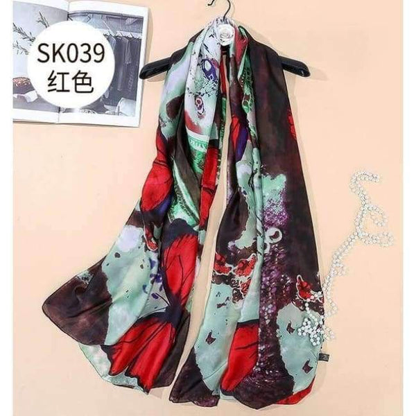 Planet Gates color 62 Luxury brand summer women scarf fashion quality soft silk scarves female shawls Foulard Beach cover-ups wraps silk bandana
