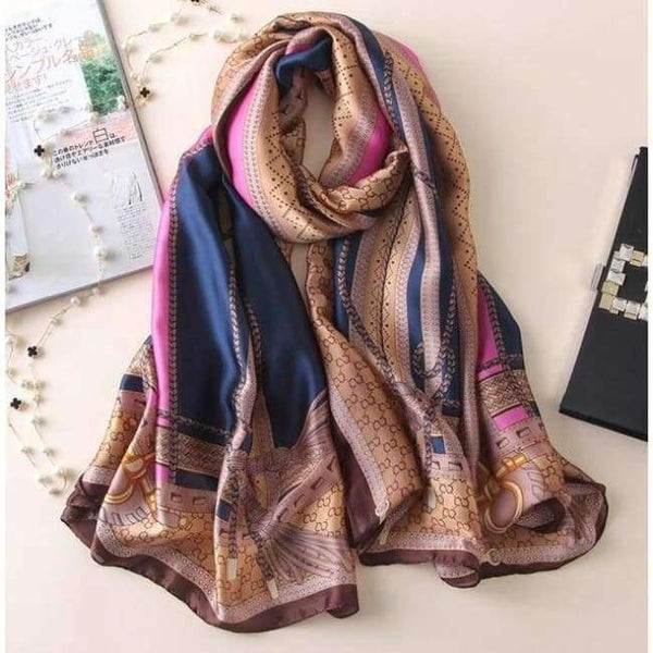 Planet Gates color 65 Luxury brand summer women scarf fashion quality soft silk scarves female shawls Foulard Beach cover-ups wraps silk bandana