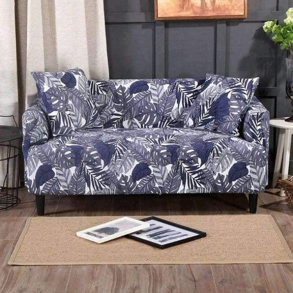 Planet Gates Color 7 / 3seater 190-230cm Leaves Printing Anti-dust Sofa Cover High Elastic Stretch Tight Wrap Furniture Protector Towel 1/2/3/4-Seater Home Textile