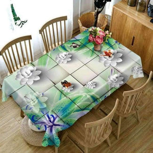 Planet Gates Color 7 / 80cm X 80cm Customize 3D Tablecloth Colored Paper Flower Pattern Dustproof Thicken Cotton Wedding Party Rectangular Table cloth Home textile