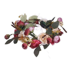 Planet Gates color 8 Haimeikang Camellia Flower Garland Wreath of Flowers  Gum Plaiting Women Girls Flower Crown Headbands Wedding Hair Accessories