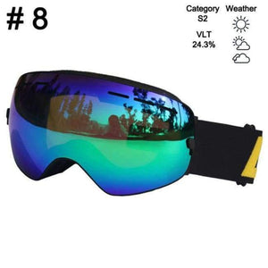 Planet Gates Color 8 Ski Glasses Double Lens UV400 Anti-fog Ski Goggles Snow Skiing Snowboard Motocross Goggles Ski Masks or Eyewear