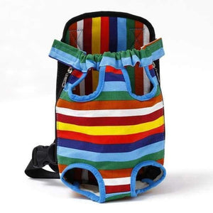 Planet Gates Color strip canvas / L Carrier Backpack Mesh Camouflage Outdoor Travel Products Breathable Shoulder Handle Bags for Small Dog Cats Pet Bag