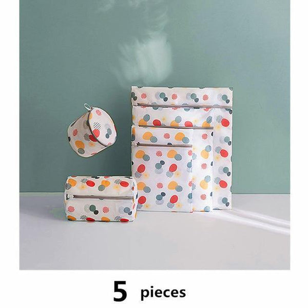 1 Set Mesh Washing Machine Laundry Bag With Multiple Style For Wahing Clothes Foldable Underwear Bra Socks Laundry Wash Bags Kit - Planet Gates