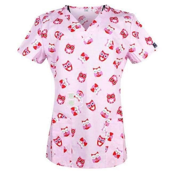 Planet Gates Color10 / S Women Nurse Uniform Medical Clothing Tops Cartoon Doctor Veterinary Dentist Scrub Cotton Hospital Lab Clinic Wear Women T-shirt