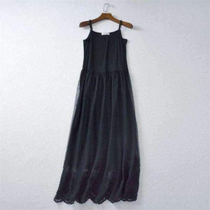 Planet Gates color2 / One Size Autumn women one slips hot black white full slips lady intimates perspective lace dress