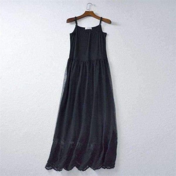 Planet Gates color2 / One Size Autumn women one slips hot black white full slips lady intimates perspective lace dress