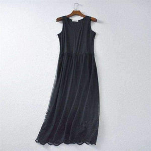 Planet Gates color5 / One Size Autumn women one slips hot black white full slips lady intimates perspective lace dress