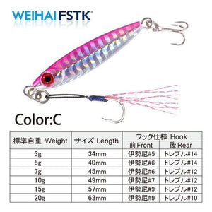 Planet Gates ColorC / China / 5g Micro Metal Jig 3g 5g 7g 10g 15g Shore Casting Jigging lure Shore Casting Spoon Saltwater Jack Fishing lure Bit Artificial Bait