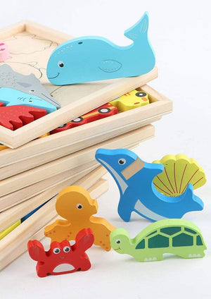Planet Gates Colorful 3D Puzzle Wooden Toys High Quality Tangram Math Toys Jigsaw Game Children Preschool Imagination Educational Toy