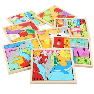 Planet Gates Colorful 3D Puzzle Wooden Toys High Quality Tangram Math Toys Jigsaw Game Children Preschool Imagination Educational Toy