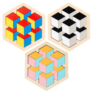 Planet Gates Colorful 3D Puzzle Wooden Toys High Quality Tangram Math Toys Jigsaw Game Children Preschool Imagination Educational Toy
