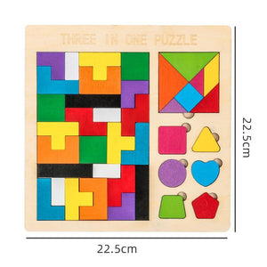 Planet Gates Colorful 3D Puzzle Wooden Toys High Quality Tangram Math Toys Jigsaw Game Children Preschool Imagination Educational Toy