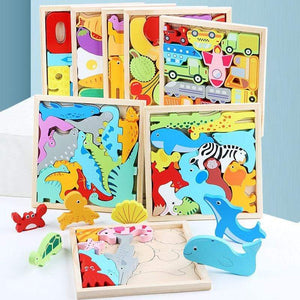 Planet Gates Colorful 3D Puzzle Wooden Toys High Quality Tangram Math Toys Jigsaw Game Children Preschool Imagination Educational Toy
