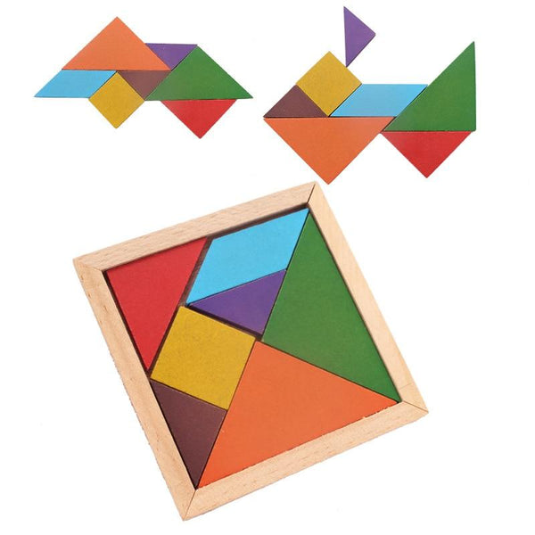 Planet Gates Colorful 3D Puzzle Wooden Toys High Quality Tangram Math Toys Jigsaw Game Children Preschool Imagination Educational Toy