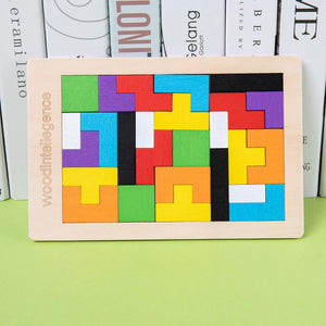 Planet Gates Colorful 3D Puzzle Wooden Toys High Quality Tangram Math Toys Jigsaw Game Children Preschool Imagination Educational Toy
