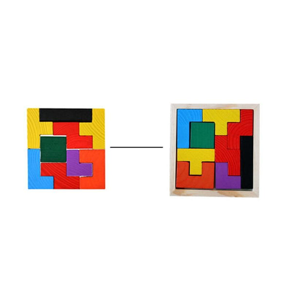 Planet Gates Colorful 3D Puzzle Wooden Toys High Quality Tangram Math Toys Jigsaw Game Children Preschool Imagination Educational Toy