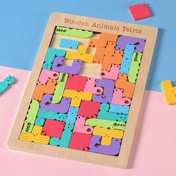 Planet Gates Colorful 3D Puzzle Wooden Toys High Quality Tangram Math Toys Jigsaw Game Children Preschool Imagination Educational Toy