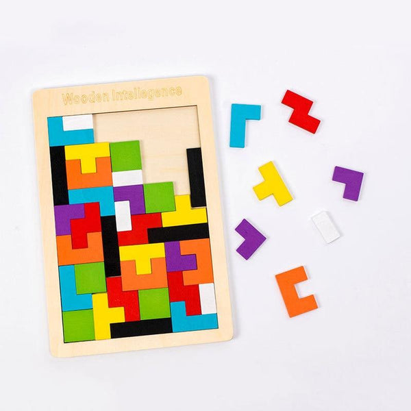 Planet Gates Colorful 3D Puzzle Wooden Toys High Quality Tangram Math Toys Jigsaw Game Children Preschool Imagination Educational Toy