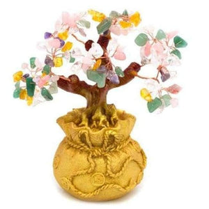 Planet Gates Colorful 6.7 Inch Tall Mini Crystal Money Tree Bonsai Style Wealth Luck Feng Shui Bring Wealth Luck Home Decor Birthday Gift