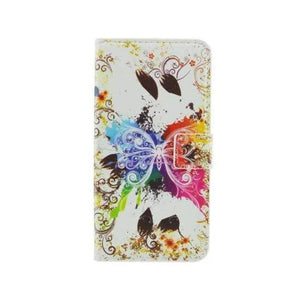 Planet Gates Colorful Butterfly Painted PU Leather Lether Wallet Case For Sony Xperia T3 D5106 Jellyfish Colorful Best Heart Cheap Luxury Flower