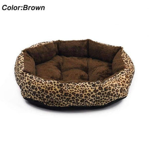Planet Gates Colorful Leopard print Pet Cat and Dog Bed Pink, Yellowish brown, Purplish red, Brown, Gray, Yellow SIZE M,L