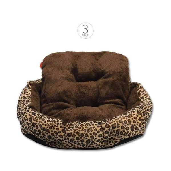 Planet Gates Colorful Leopard print Pet Cat and Dog Bed Pink, Yellowish brown, Purplish red, Brown, Gray, Yellow SIZE M,L