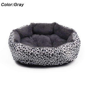 Planet Gates Colorful Leopard print Pet Cat and Dog Bed Pink, Yellowish brown, Purplish red, Brown, Gray, Yellow SIZE M,L