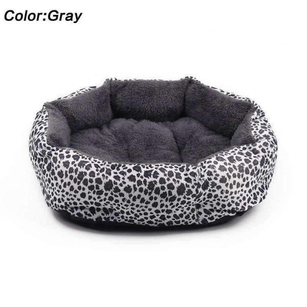 Planet Gates Colorful Leopard print Pet Cat and Dog Bed Pink, Yellowish brown, Purplish red, Brown, Gray, Yellow SIZE M,L