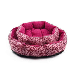 Planet Gates Colorful Leopard print Pet Cat and Dog Bed Pink, Yellowish brown, Purplish red, Brown, Gray, Yellow SIZE M,L