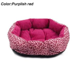 Planet Gates Colorful Leopard print Pet Cat and Dog Bed Pink, Yellowish brown, Purplish red, Brown, Gray, Yellow SIZE M,L
