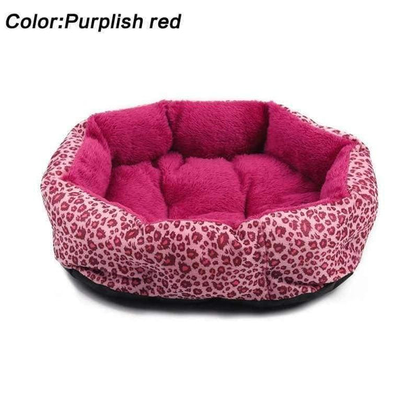 Planet Gates Colorful Leopard print Pet Cat and Dog Bed Pink, Yellowish brown, Purplish red, Brown, Gray, Yellow SIZE M,L