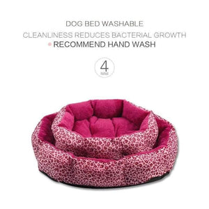 Planet Gates Colorful Leopard print Pet Cat and Dog Bed Pink, Yellowish brown, Purplish red, Brown, Gray, Yellow SIZE M,L