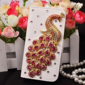 Planet Gates Colorful Peacock / For iPhone 6S Plus Diamond Crystal Peacock Leather Flip Wallet Phone Case Rhinestone Cover For Samsung Galaxy S7 edge Iphone 7 6 6S Plus 5S