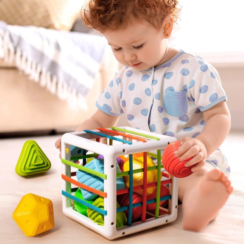 Planet Gates Colorful Shape Blocks Sorting Game Baby Montessori Learning Educational Toys For Children Baby Birth  0 12 Months Gift