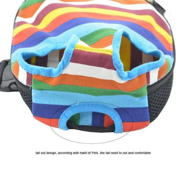 Planet Gates Colorful Strip / S Pets Chest Backpack Legs Out Breathable Small Dog Carrier Bag Walking Travel Puppy Front Chest Carry Bag For Pets Big Cat ZNP13
