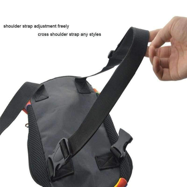 Planet Gates Colorful Strip / S Pets Chest Backpack Legs Out Breathable Small Dog Carrier Bag Walking Travel Puppy Front Chest Carry Bag For Pets Big Cat ZNP13