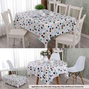 Planet Gates colorful strips / 137x137cm PVC TableCloth Waterproof Rectangular Plastic Picnic Cloth for Tea Table Home Textile Fashion Love Festive Red MJ033