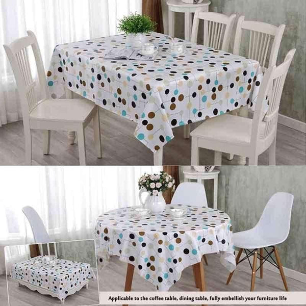 Planet Gates colorful strips / 137x137cm PVC TableCloth Waterproof Rectangular Plastic Picnic Cloth for Tea Table Home Textile Fashion Love Festive Red MJ033