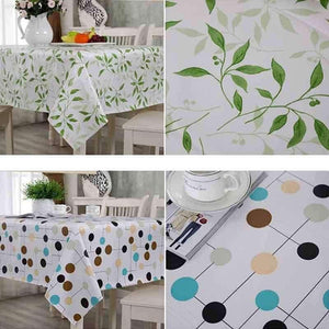 Planet Gates colorful strips / 137x137cm PVC TableCloth Waterproof Rectangular Plastic Picnic Cloth for Tea Table Home Textile Fashion Love Festive Red MJ033