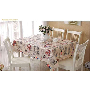 Planet Gates colorful strips / 137x137cm PVC TableCloth Waterproof Rectangular Plastic Picnic Cloth for Tea Table Home Textile Fashion Love Festive Red MJ033