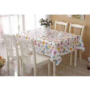 Planet Gates colorful strips / 137x137cm PVC TableCloth Waterproof Rectangular Plastic Picnic Cloth for Tea Table Home Textile Fashion Love Festive Red MJ033